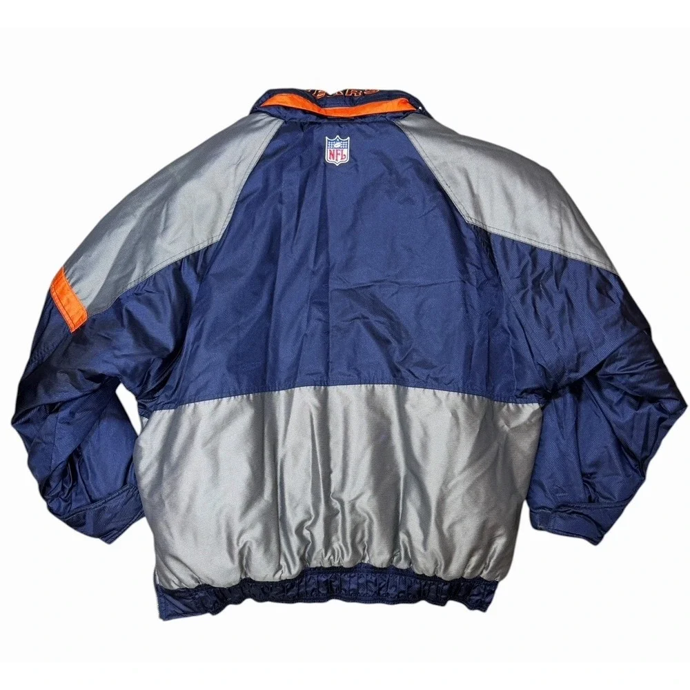 Starter Chicago Bears Jacket XL NFL Pro Line Pullover Blue Orange Vintage